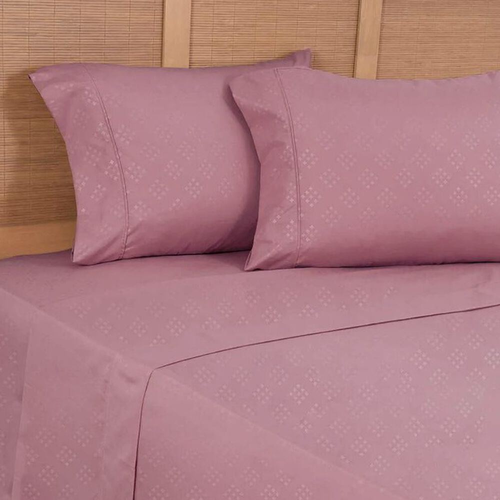 Sabanas Embossed 240 Hilos Super Soft Plumetti 1.5 Plazas. Rosado image number 0.0