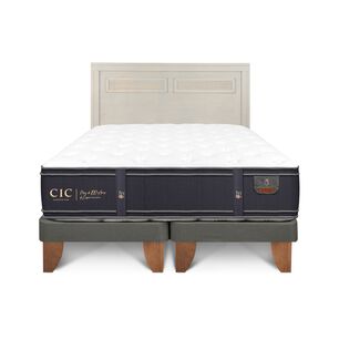 Cama Europea Cic Linea Premium / 2 Plazas / Base Dividida + Respaldo