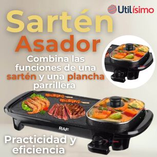 Plancha Parrillera Asador El&eacute;ctrico 2 En 1 Churrasquera