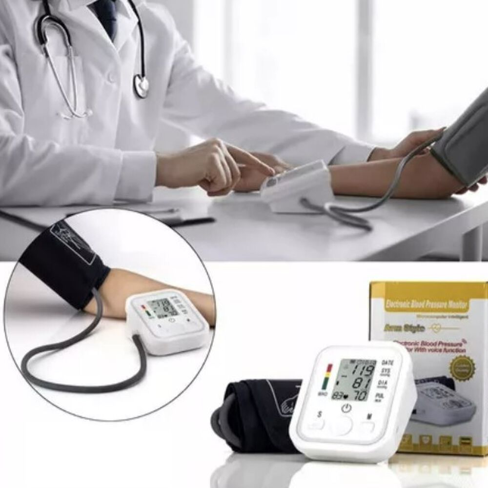 Tensiómetro Digital De Brazo Medidor Presion Arterial Pulso Color Blanco image number 3.0