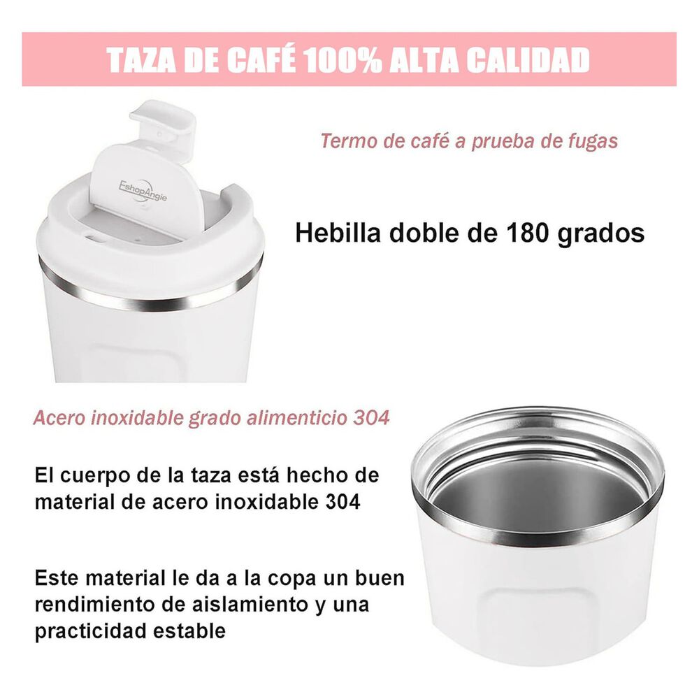 Termo Mug Café 380ml Acero Inoxidable Portátil Térmico image number 2.0