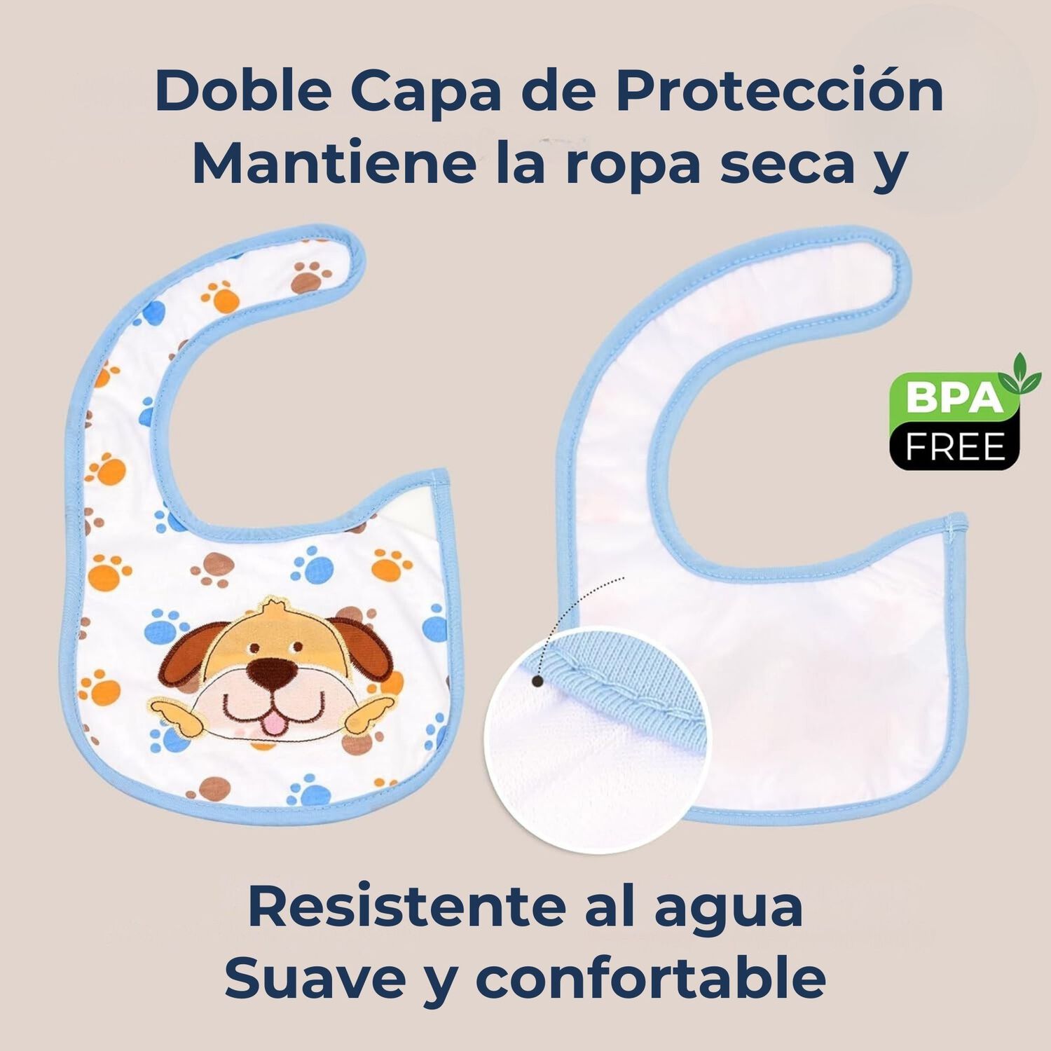 Pack 6 Baberos Impermeables Regulables Para Beb&eacute;s Jump Kids Ni&ntilde;os image number 6.0