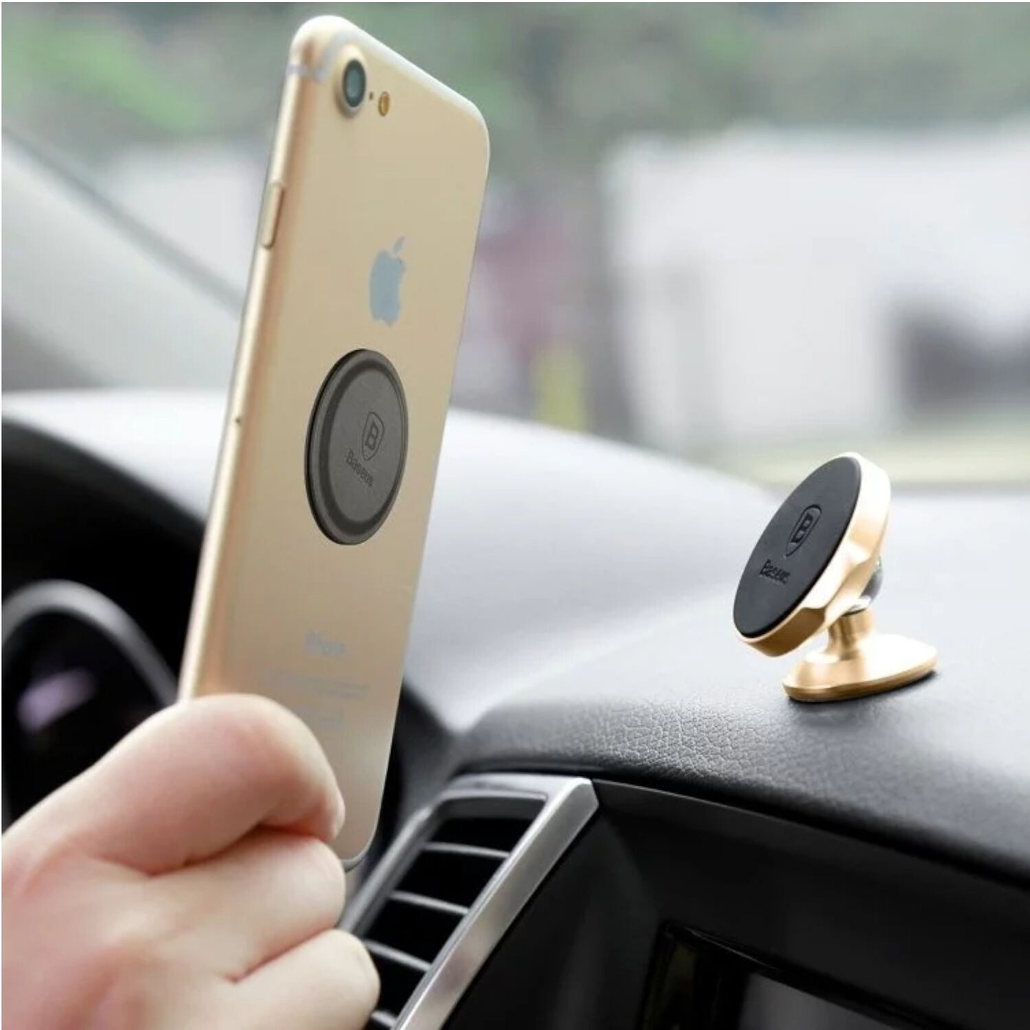 Pack De 2 Imanes Magn&eacute;ticos Para Smartphone Con Adhesivo 3m image number 1.0
