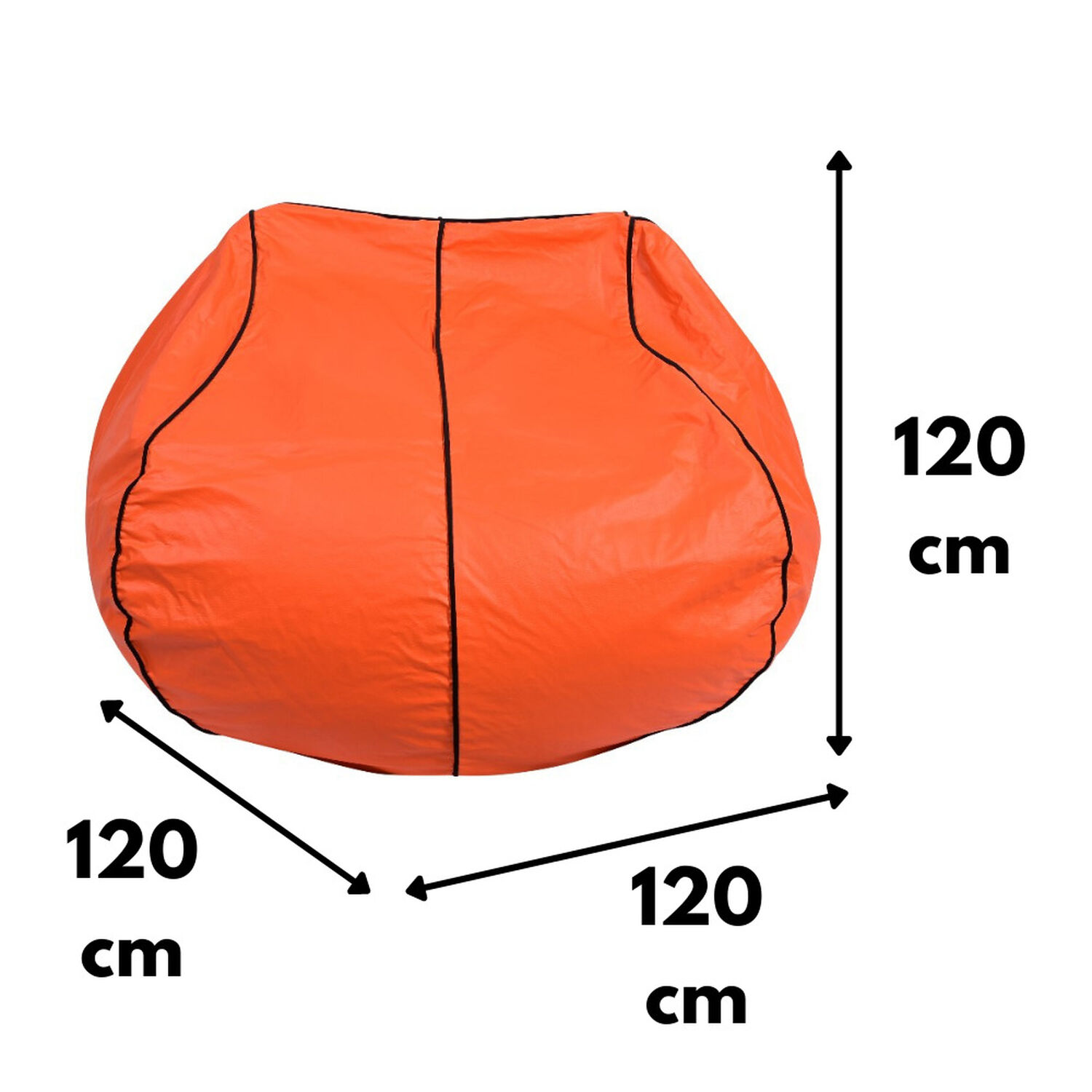 Pouf Pera B&aacute;squetbol Eco Cuero 120x120x120 Cm M&aacute;xima Design image number 2.0