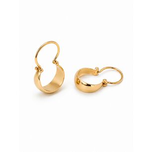 Aros Argolla Bote 1,5cm Largo N1 Oro 18k 1.50gr Mujer Regalo Dorado