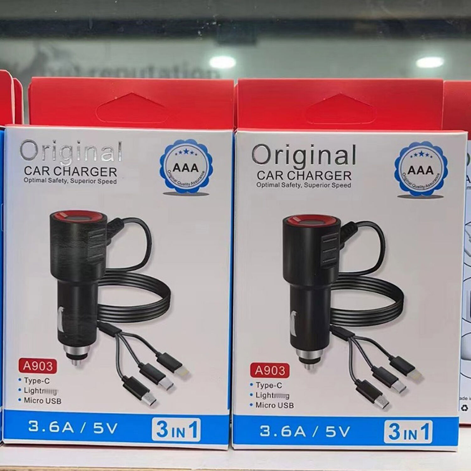 Cargador De Celular Auto 4 En 1 2.1 Aamperes 1 Usb Y 3 Cables Carga Rapida Smarprhone Android Samgung Tipo C Y Iphone Lightining Usb Libre image number 6.0