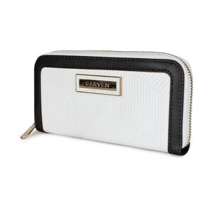 Billetera Mujer Greta Blanca Y Negra Carven Paris