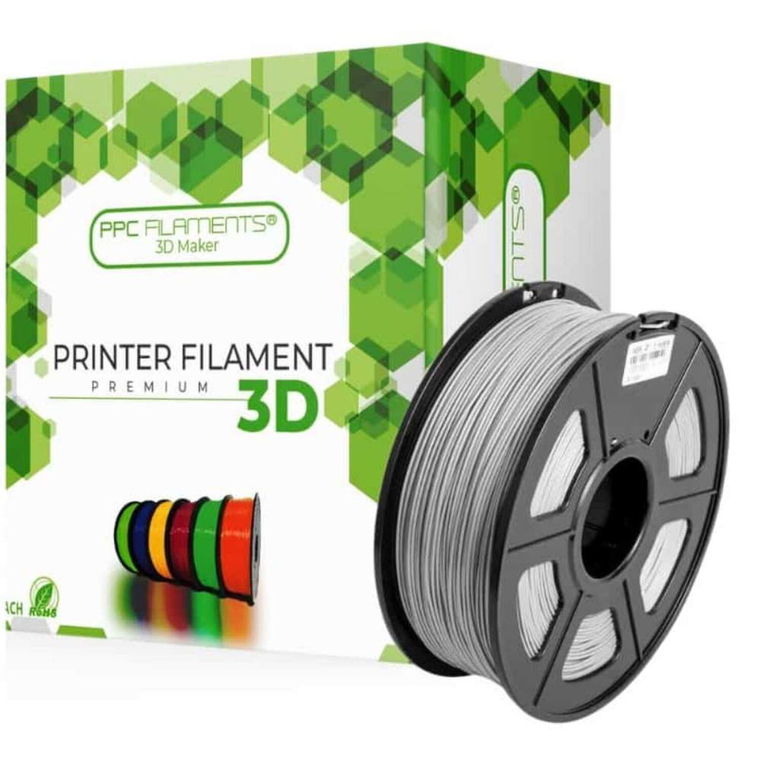 Filamento Pla Seda Plata 1kg Ppc image number 0.0