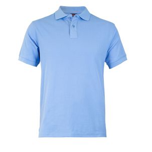 Polera Pique Lisa Manga Corta Color Celeste Sangiovanni