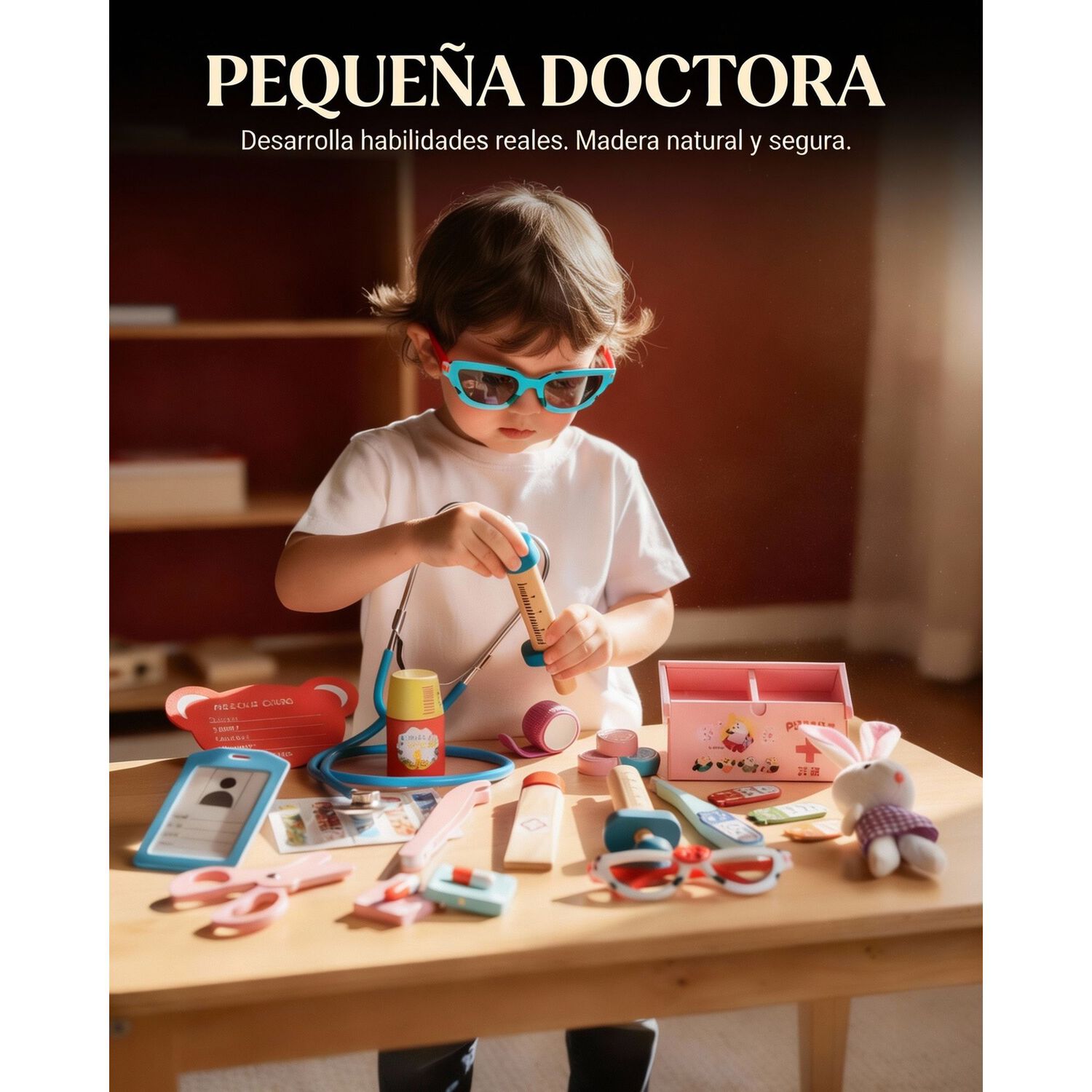 Set Juego De Roles Doctor- Dentista Juego Madera Ni&ntilde;os image number 3.0