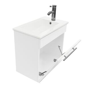  Kit Mueble Vanitorio Domsa Elegant A Muro Blanco 55x33x52cm