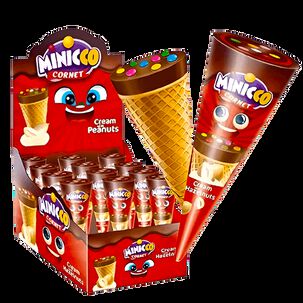 Pack Display 12 Conos Rellenos Crema De Avellana Minicco