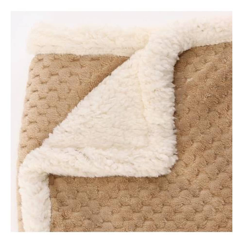 Frazada Andes Chiporro Panal Beige 2 Plaza image number 3.0