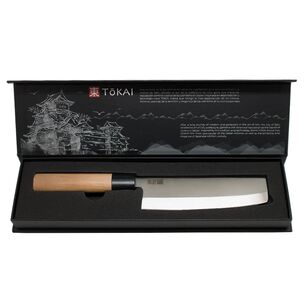 Cuchillo Tokai Cleaver Wayu 30cm De Acero Mango Madera