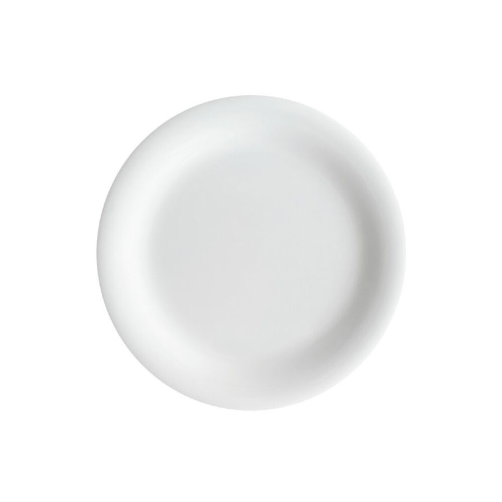 Set De 6 Platos Melamina Redondo Borde Ancho Blanca 17 Cm L&iacute;nea Cl&aacute;sica image number 0.0