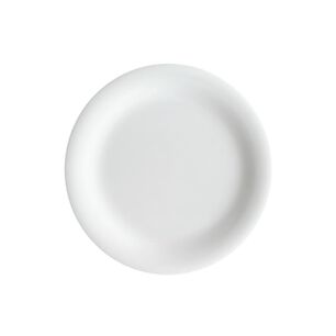 Set De 6 Platos Melamina Redondo Borde Ancho Blanca 17 Cm L&iacute;nea Cl&aacute;sica