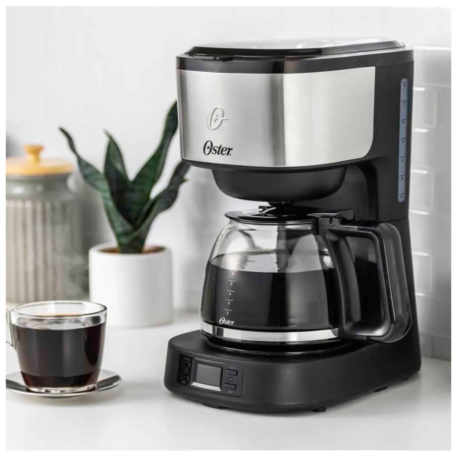 Cafetera Electrica 8 Tazas 800w Programable Bvstdc10ss Oster image number 0.0