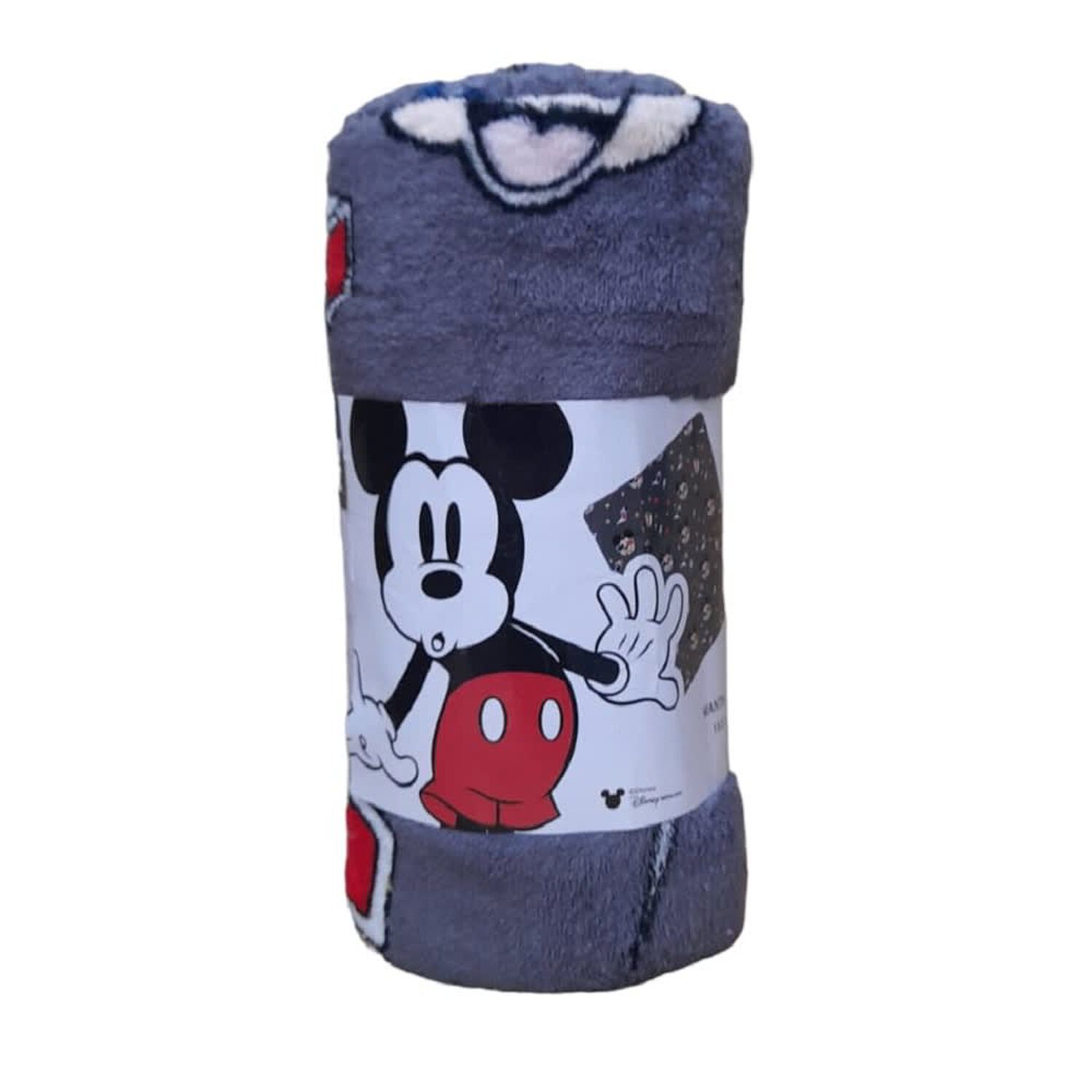 Frazada Infantil Ni&ntilde;o Dise&ntilde;o Animado 127x152 Manta Mantitas Mickey Gris image number 2.0