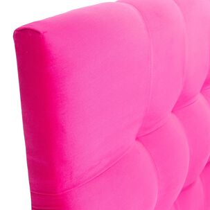Respaldo Alicante Con Patas Felpa King Fucsia