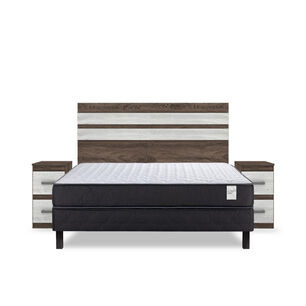 Cama Europea Rosen Wave / 2 Plazas / Base Normal + Set de Maderas Madrid