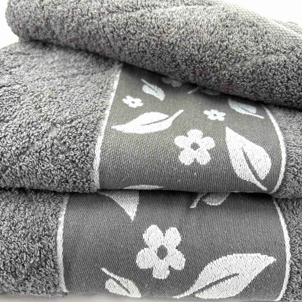 Juego Toalla Andes 3 Piezas Hojas Gris image number 2.0