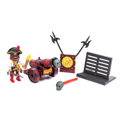 Figura Coleccionable Playmobil Cañón Interactivo Rojo Con Bucanero