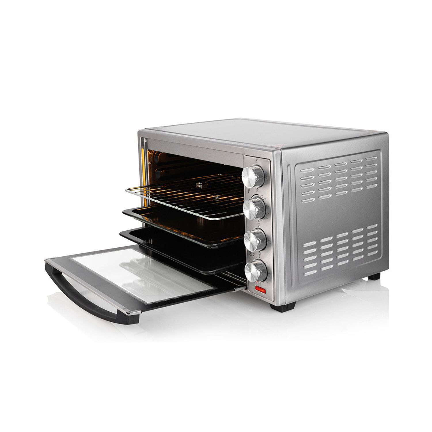 Horno El&eacute;ctrico Thomas Th62i 60 Litros 2200w Horno De Mesa Sobremesa Con Grill Convecci&oacute;n Y Spiedo Acero Inoxidable Timer 60 Minutos Doble Bandeja Pla image number 1.0