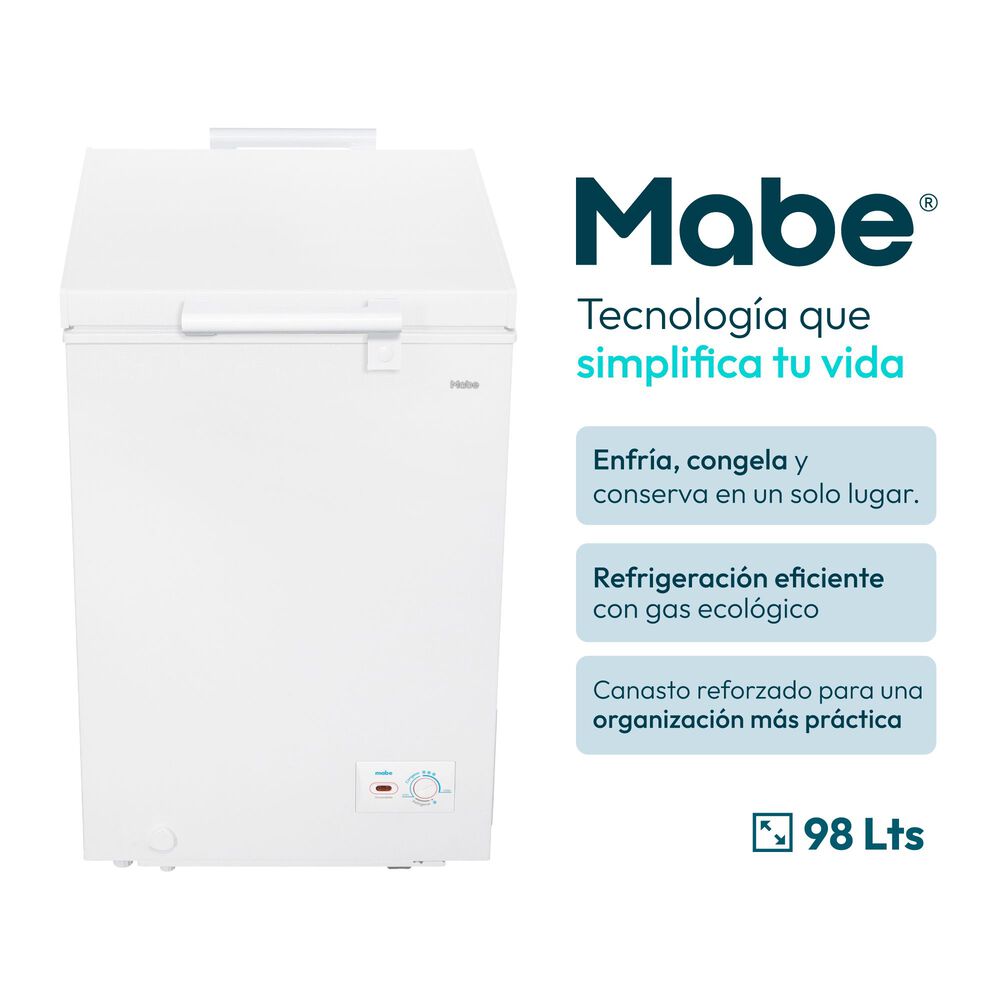 Freezer Horizontal Mabe FDHMHM100PPLB0 / Frío Directo / 98 Litros / E, foto 3