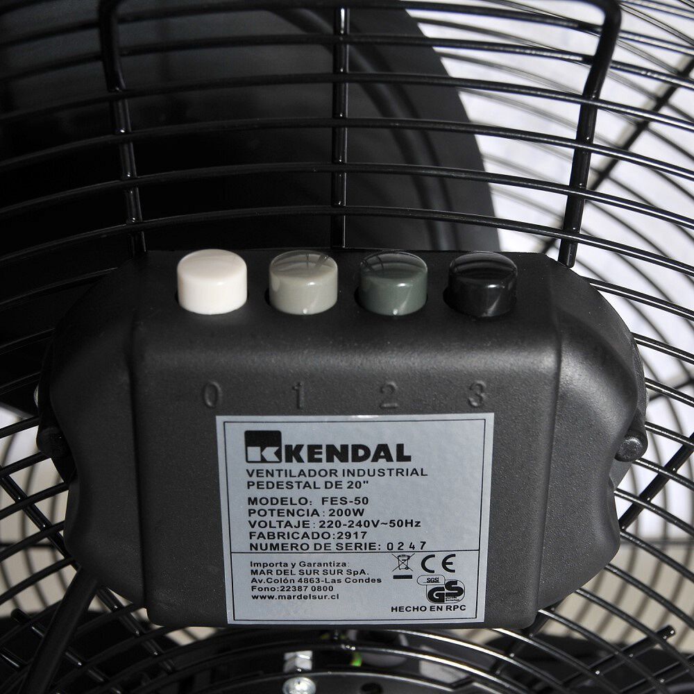 Ventilador De Pedestal Industrial 20 Pulgadas Fes 50 Kendal image number 2.0