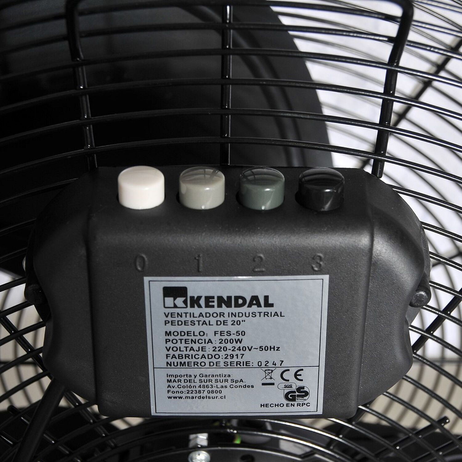 Ventilador De Pedestal Industrial 20 Pulgadas Fes 50 Kendal image number 2.0