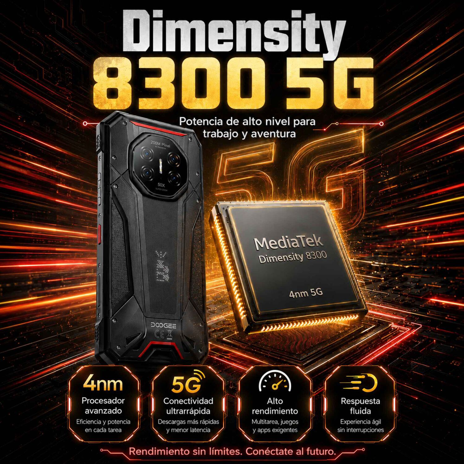 Doogee S300 Pro | Tel&eacute;fono Rugged 5g 11000mah Y C&aacute;mara 200mp image number 5.0