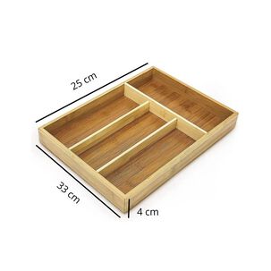 Organizador De Cubiertos Multiusos Cubiertero De Bamb&uacute;