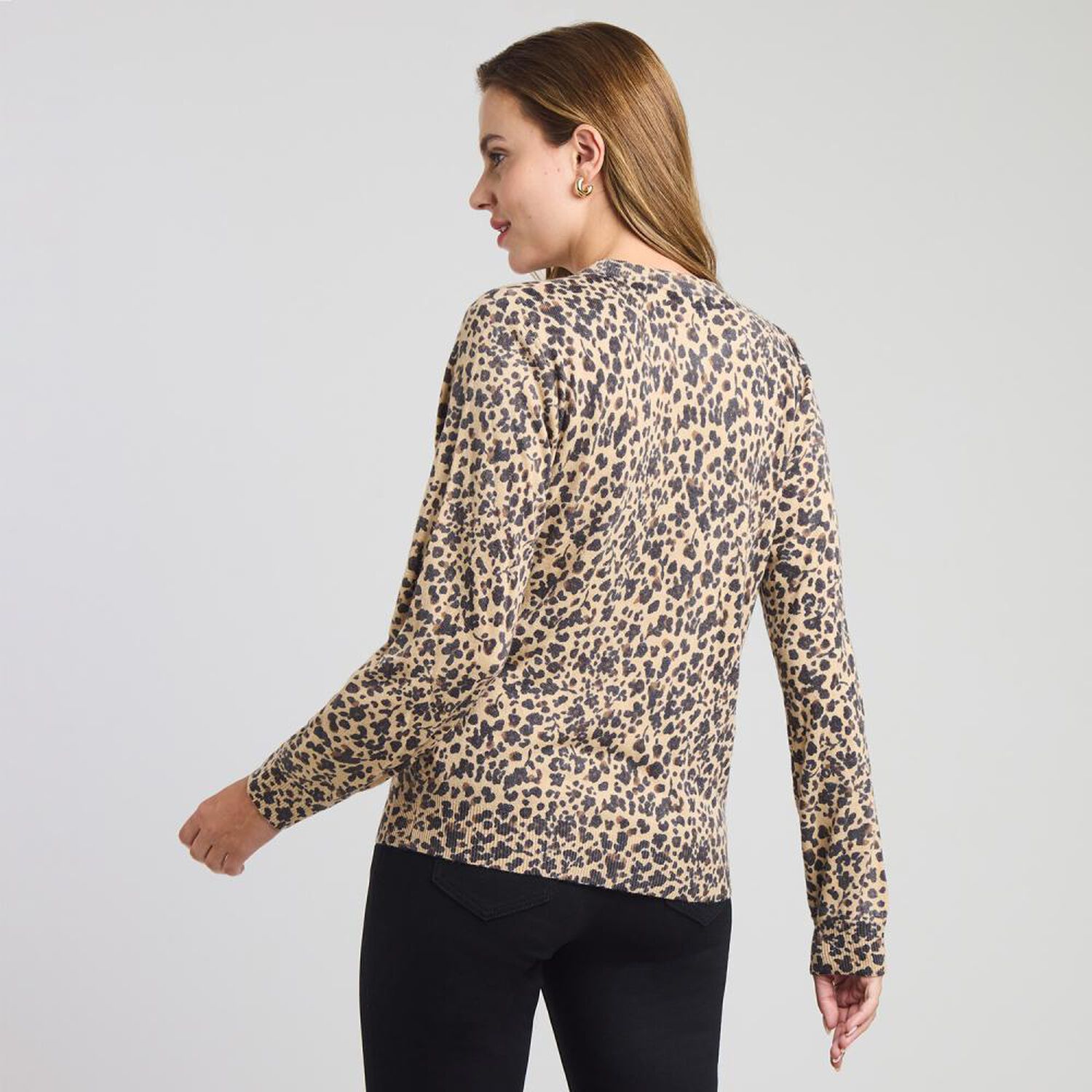 Sweater Estampado Suave Manga Larga Cuello Redondo Mujer Kimera image number 3.0
