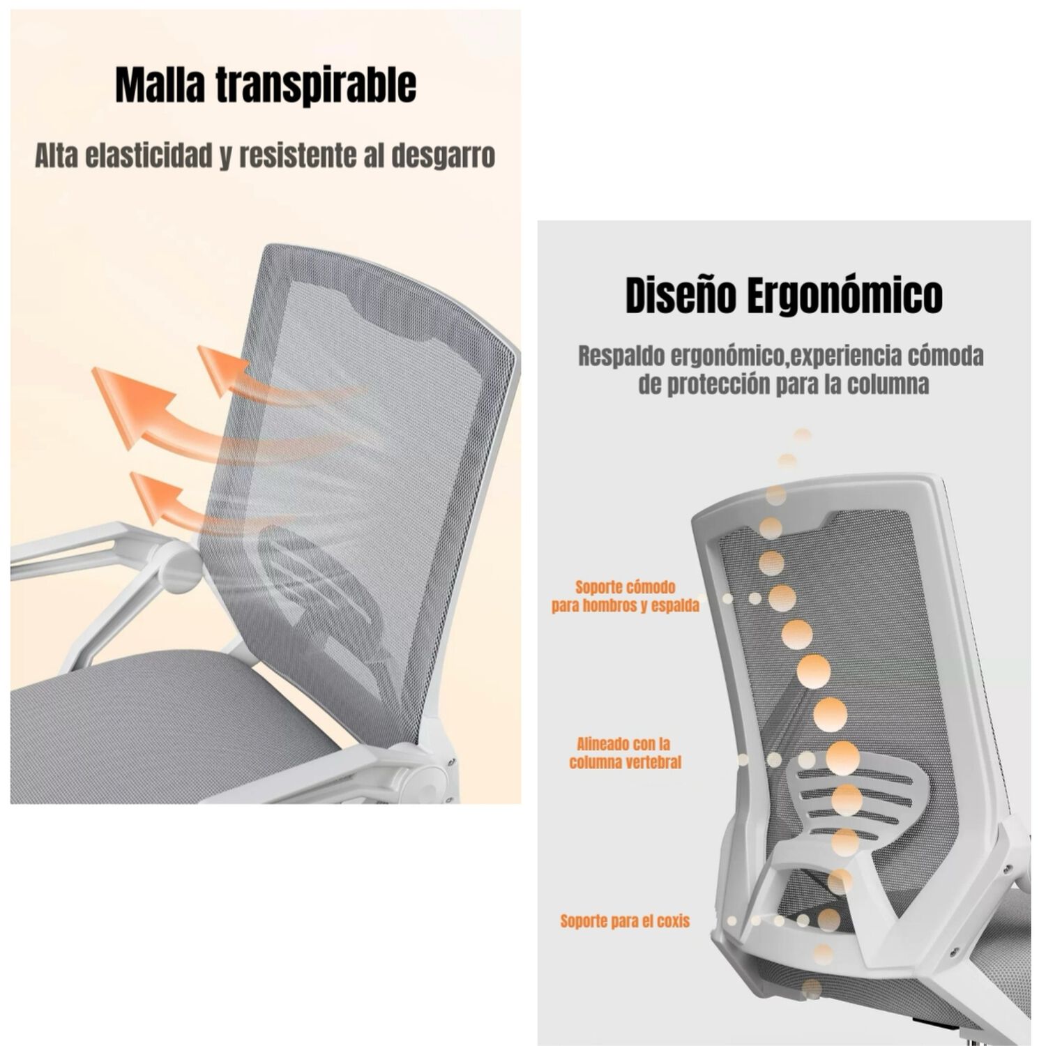 Silla Escritorio Oficina Reposacabezas Reclinable Exo Negra image number 2.0
