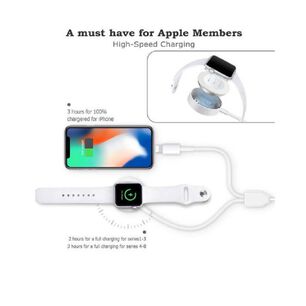 Cable 2 En 1 Cable Cargador Inal&aacute;mbrico Para Reloj Iwatch Iphone