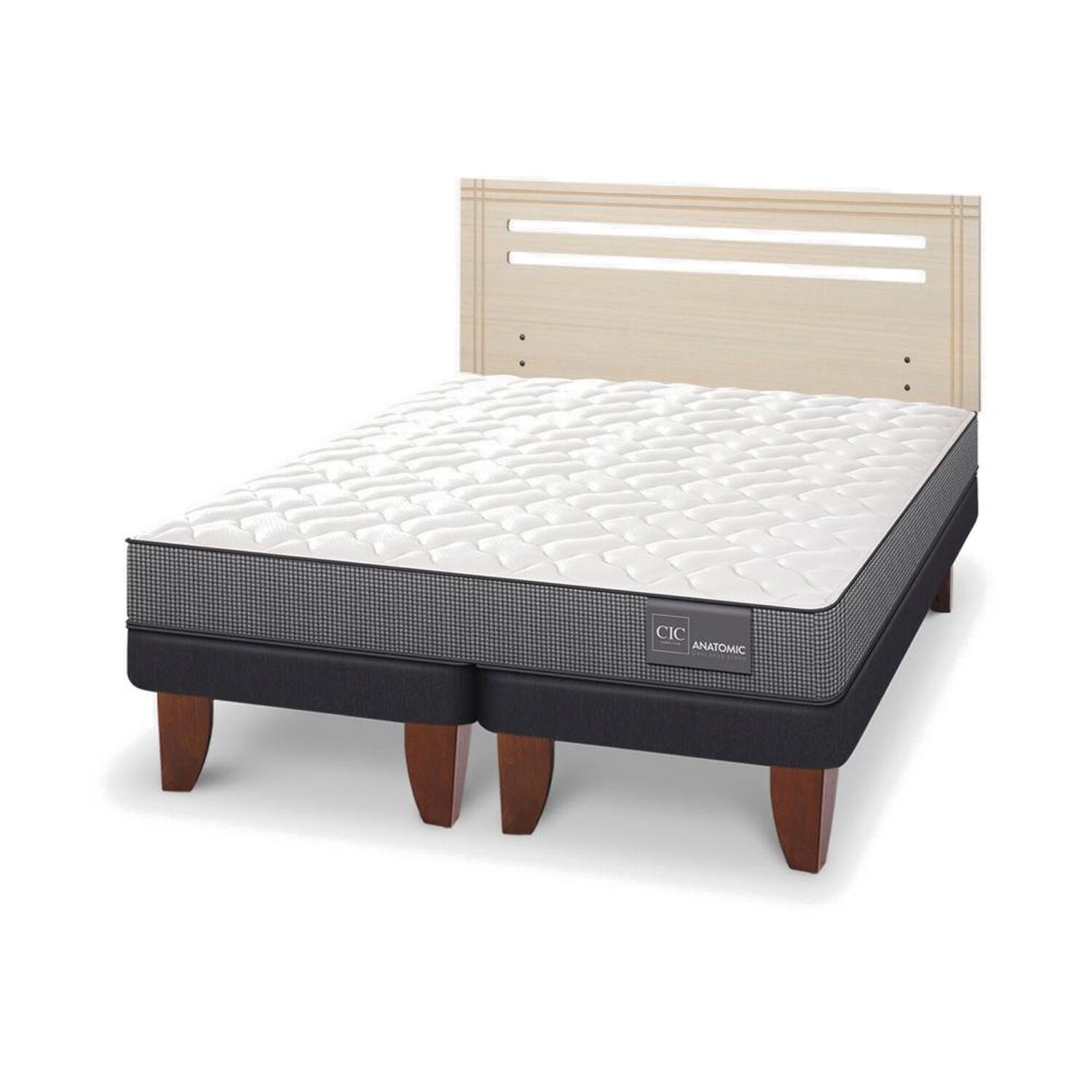 Cama Europea Cic Anatomic / 2 Plazas / Base Dividida + Respaldo image number 3.0