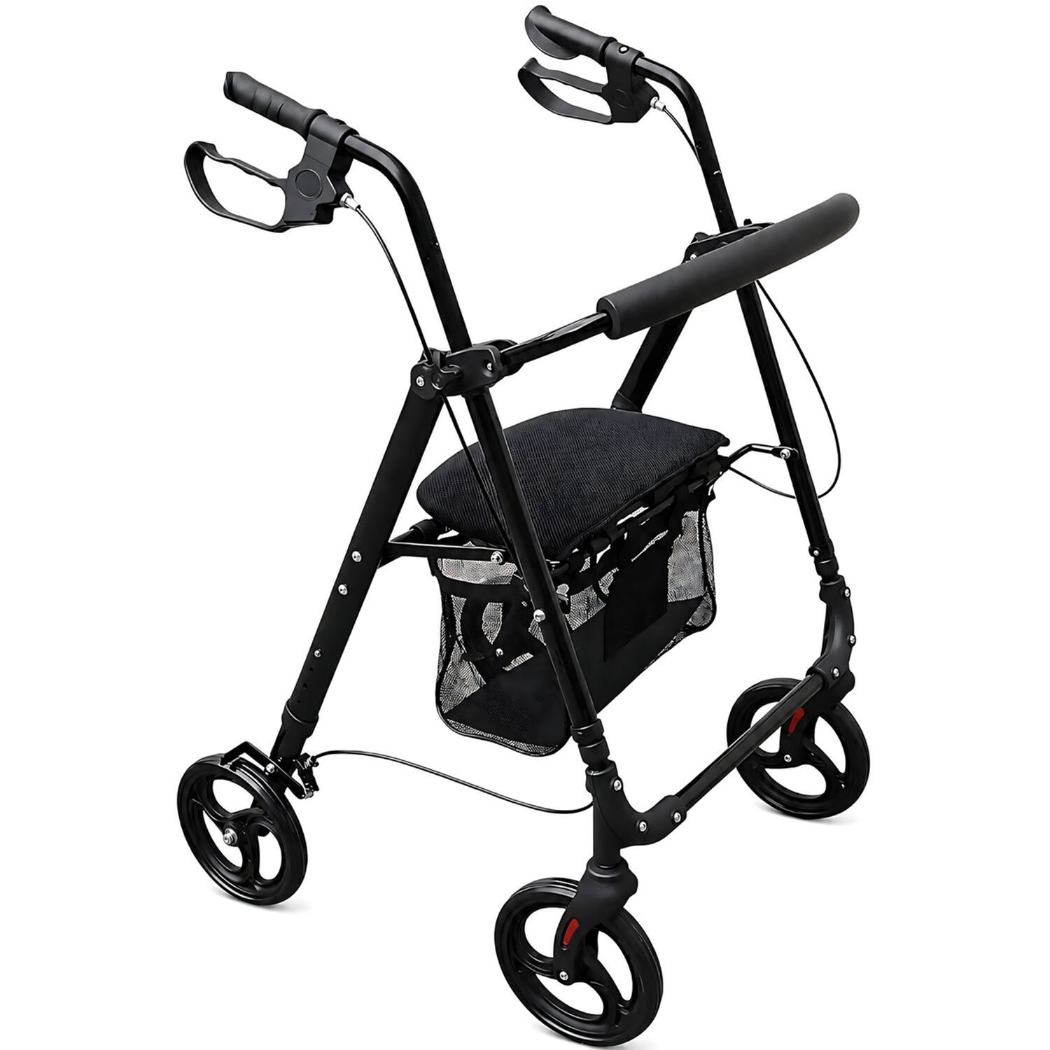 Andador 4 Ruedas Con Asiento Y Canasto Aluminio Liviano 1004d image number 4.0