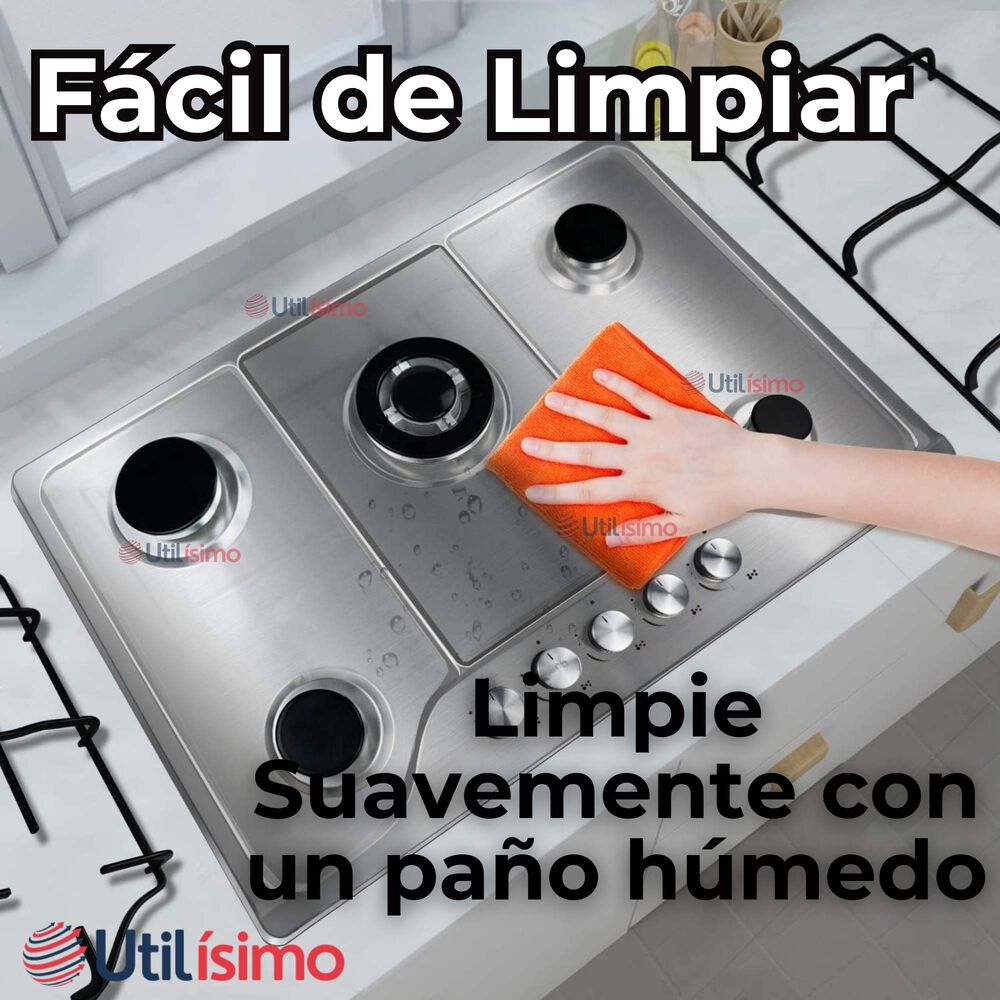 Cocina Encimera Gas Licuado 5 Platos Acero Inoxidable image number 8.0