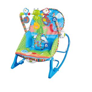 Juguete Silla Mecedora Vibradora Musical Azul Infantil