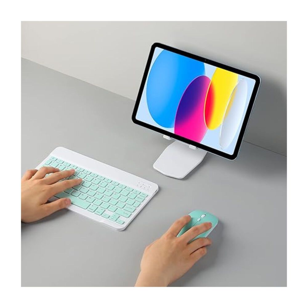 Kit De Teclado Mouse Para Ipad O Tablet Android Slim Verde image number 3.0