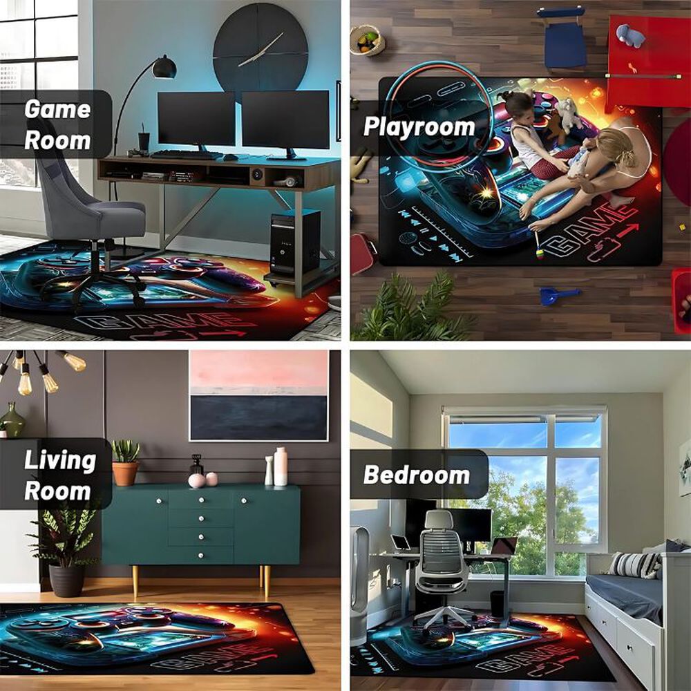 Alfombra 3d Gamer 140*200cm Dormitorio Living Sala De Juegos image number 4.0