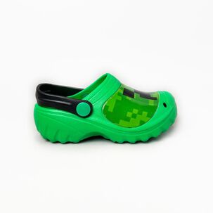 Sandalia Niño Creeper Pixeles Minecraft Verde