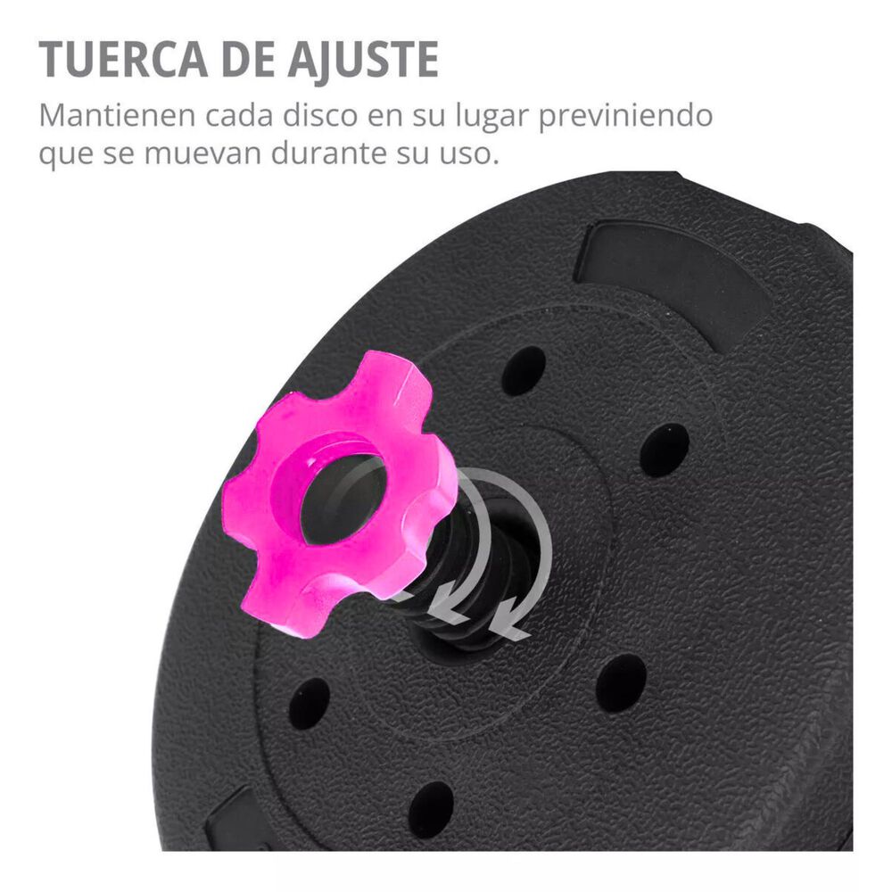 Set Mancuernas Convertible A Barra Ajustables 10 Kg image number 4.0