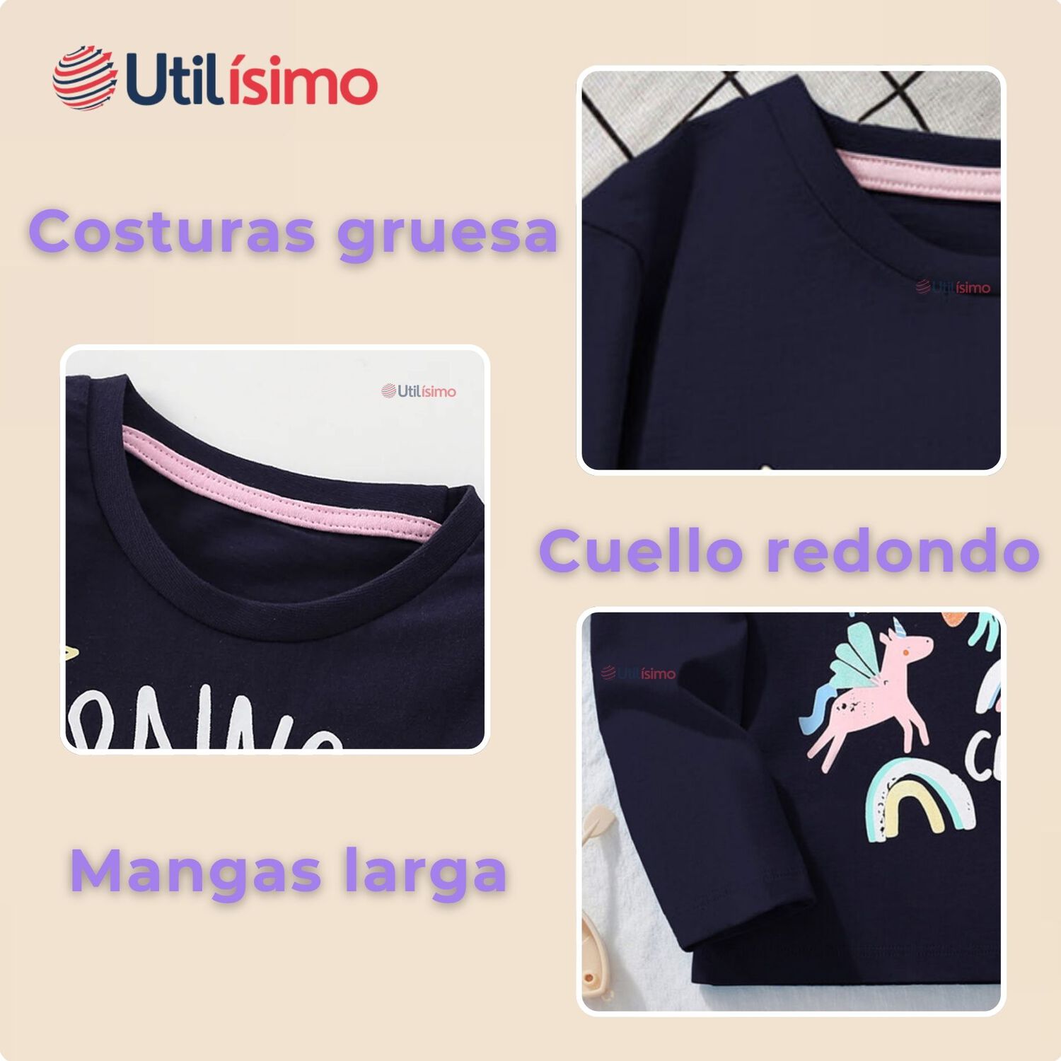 Polera Manga Larga Ni&ntilde;a 100% Algod&oacute;n Zebra Negro Camiseta image number 4.0