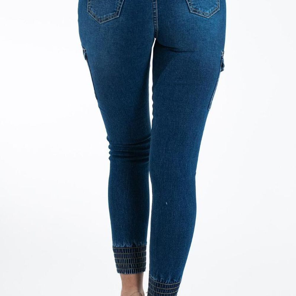 Jeans Cargo Elasticado Mujer image number 3.0