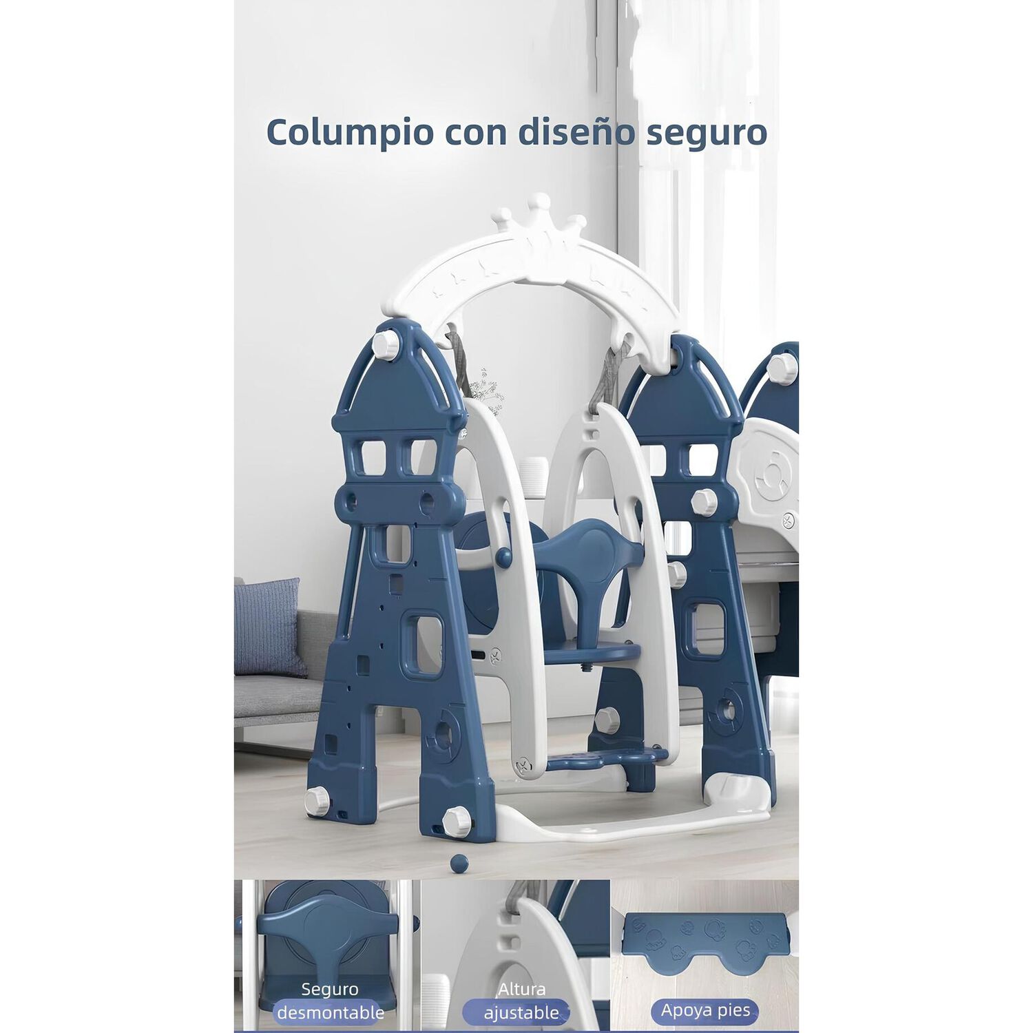 Resbalin Columpio 5 En 1 Accesorios Castillo Rosa Lubabycas image number 5.0