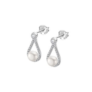 Aros Lp3481-4/1 S/i Lotus Silver Mujer Pearls