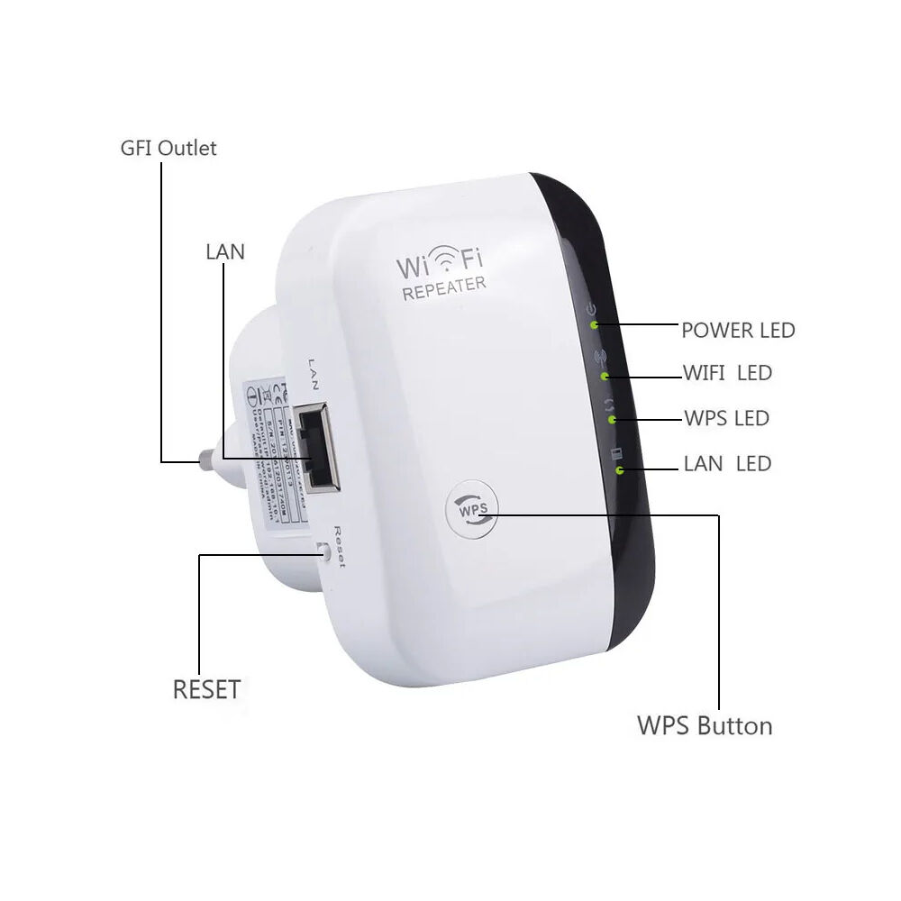 Mini Repetidor Amplificador Wifi Inal&aacute;mbrico 300mbps image number 3.0