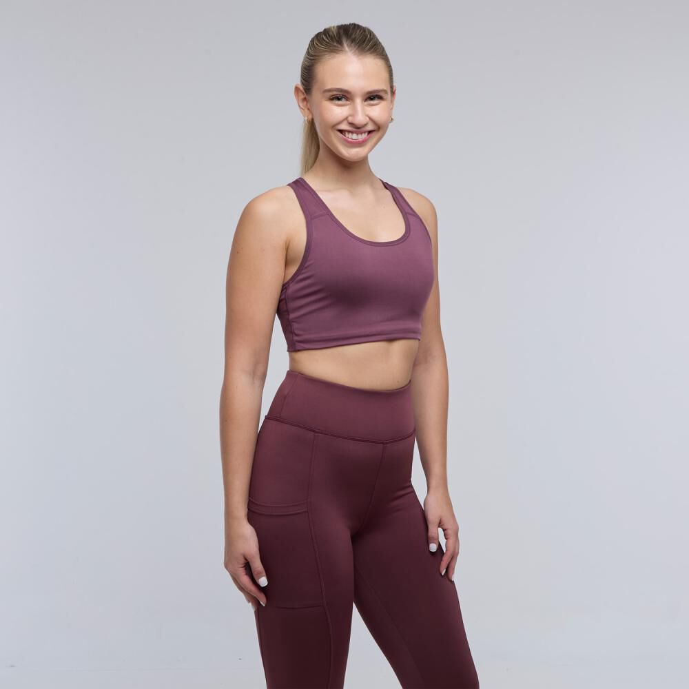 Peto Deportivo Liso Sin Mangas Cuello Escotado Mujer Wetland image number 2.0