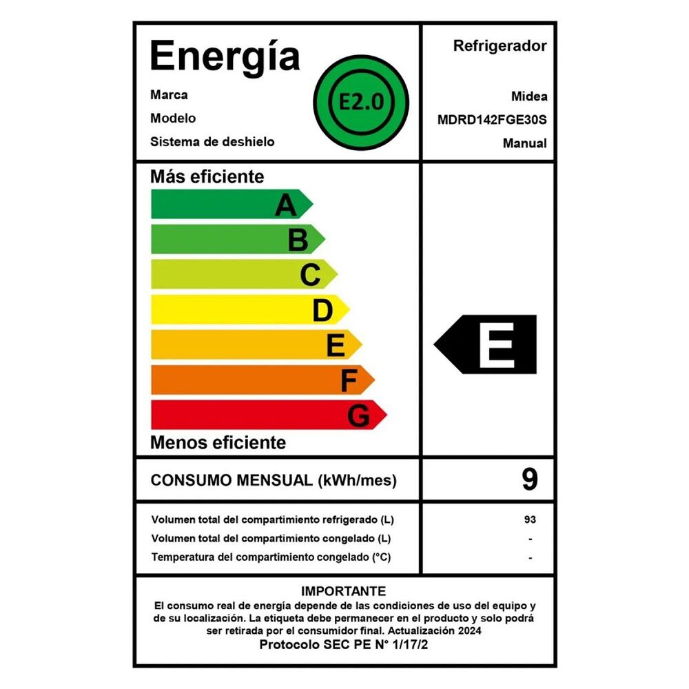 Refrigerador Frigobar Frio Directo 93 Lts Mdrd142fge30s Midea image number 4.0